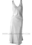 Ladies Nightdress V-Neck White Printed Paisley